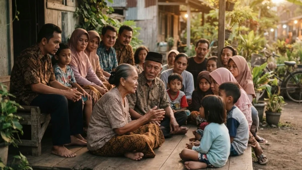 indonesian collectivist culture - extended family discussing decisions together
