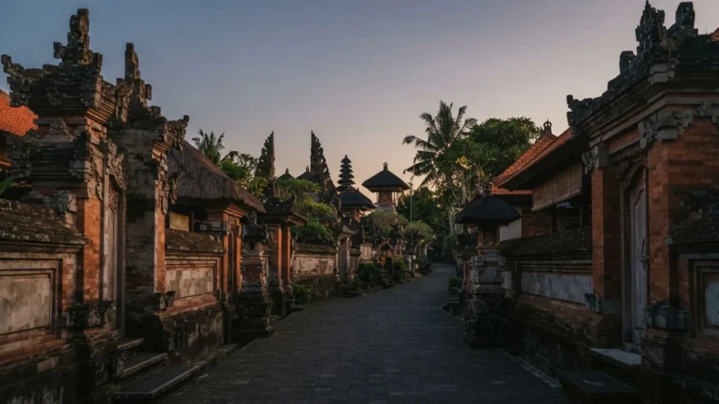 Empty streets during Bali's island-wide Day of Silence